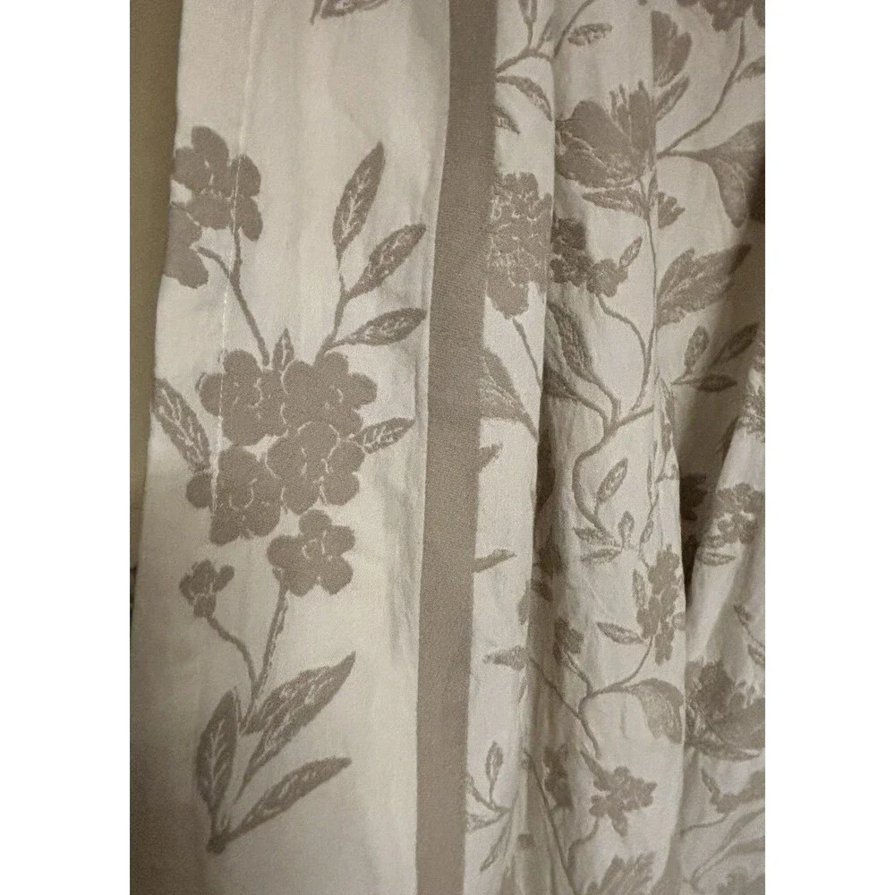 New Anthropologie Francine Woven Floral Curtain Set 2 Panels 63